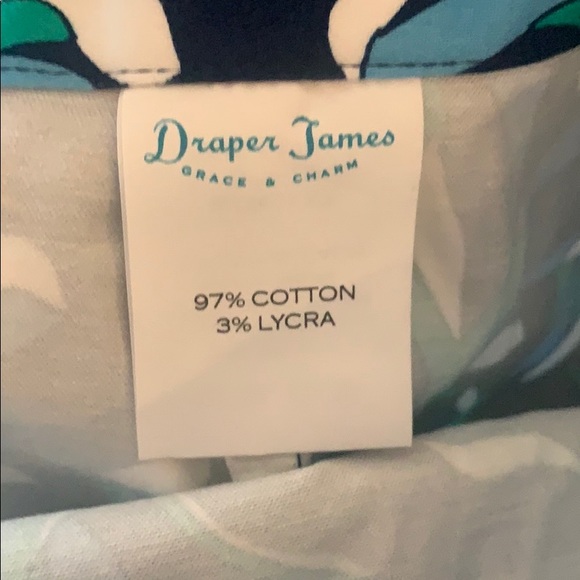 DRAPER JAMES | Blue Green Floral Print Aline Skirt - Picture 8 of 8